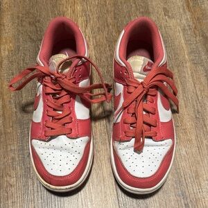 Nike Red and White Athletic Shoes